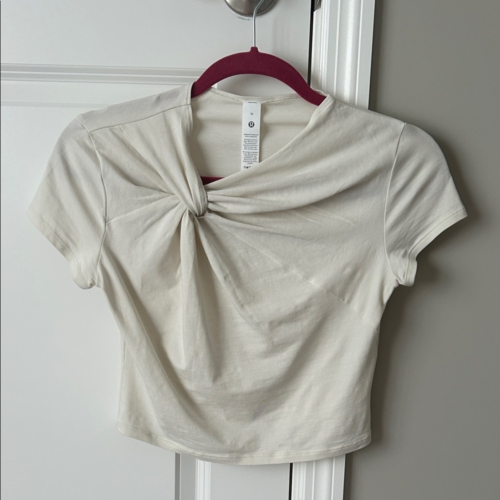 Lululemon Cream Knot Crop Top
